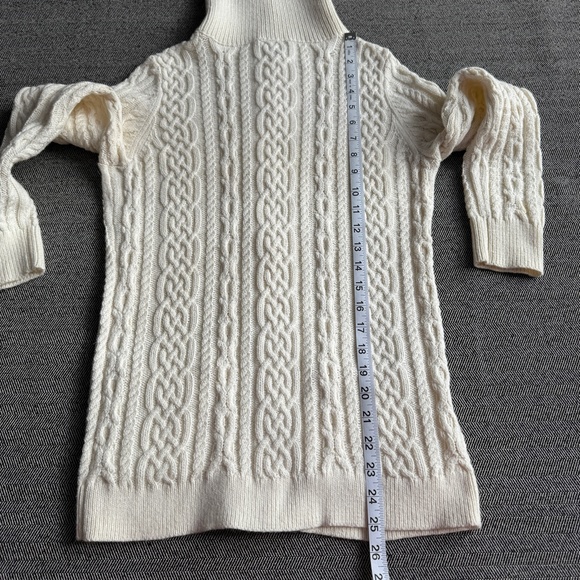 Soft Ivory Cable Knit Cardigan, Small Petite - Picture 13 of 16